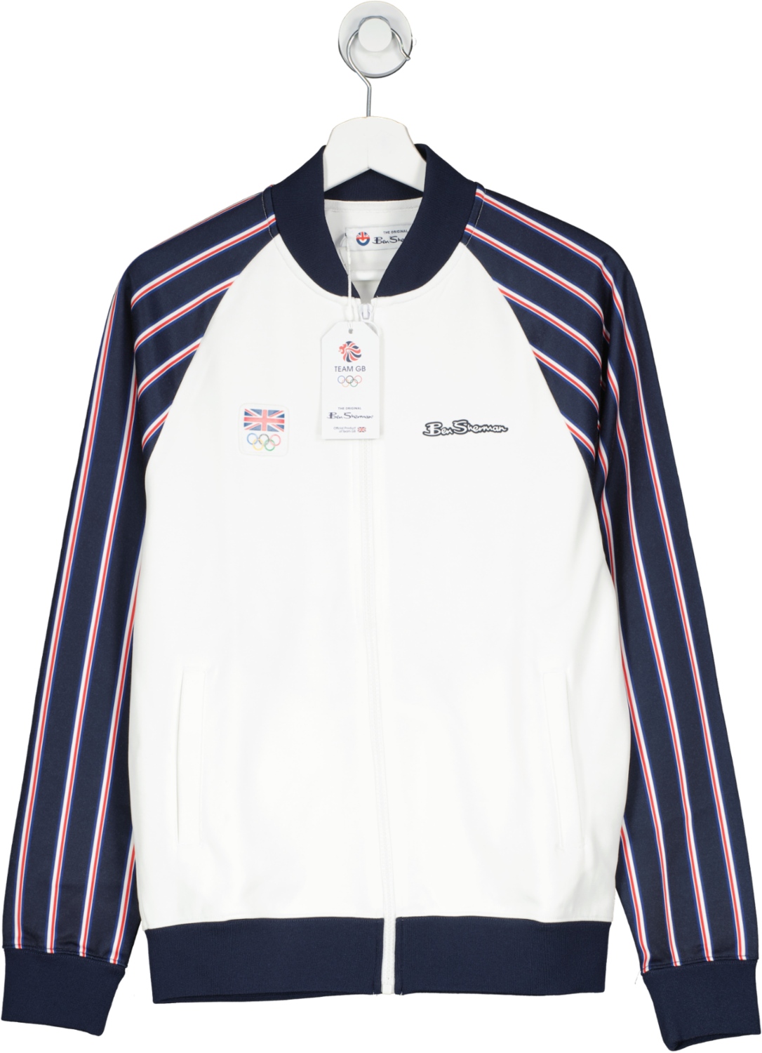 Ben Sherman White Team Gm Retro Zip Jacket UK S
