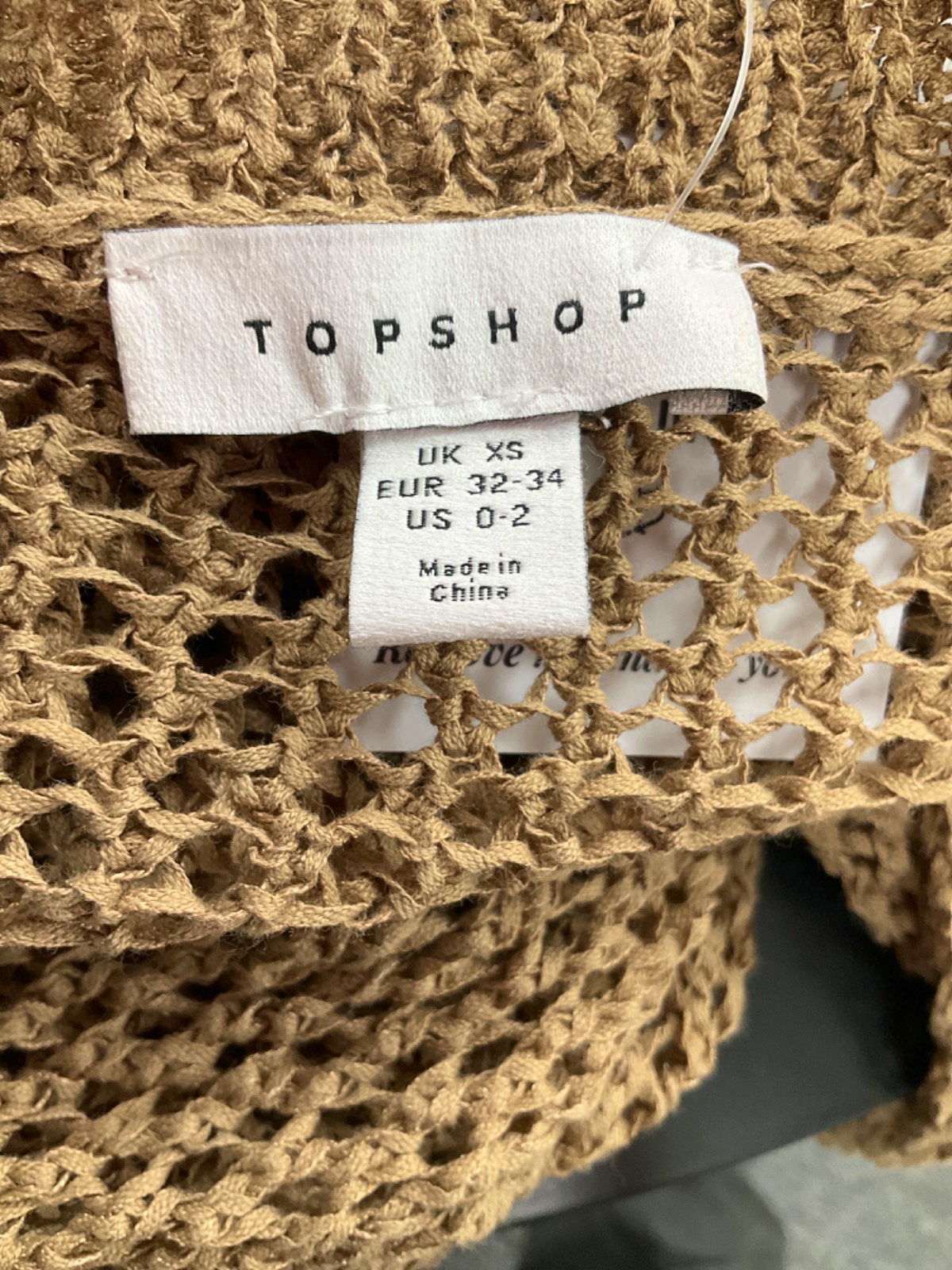 Topshop Khaki Knit Dress UK XS