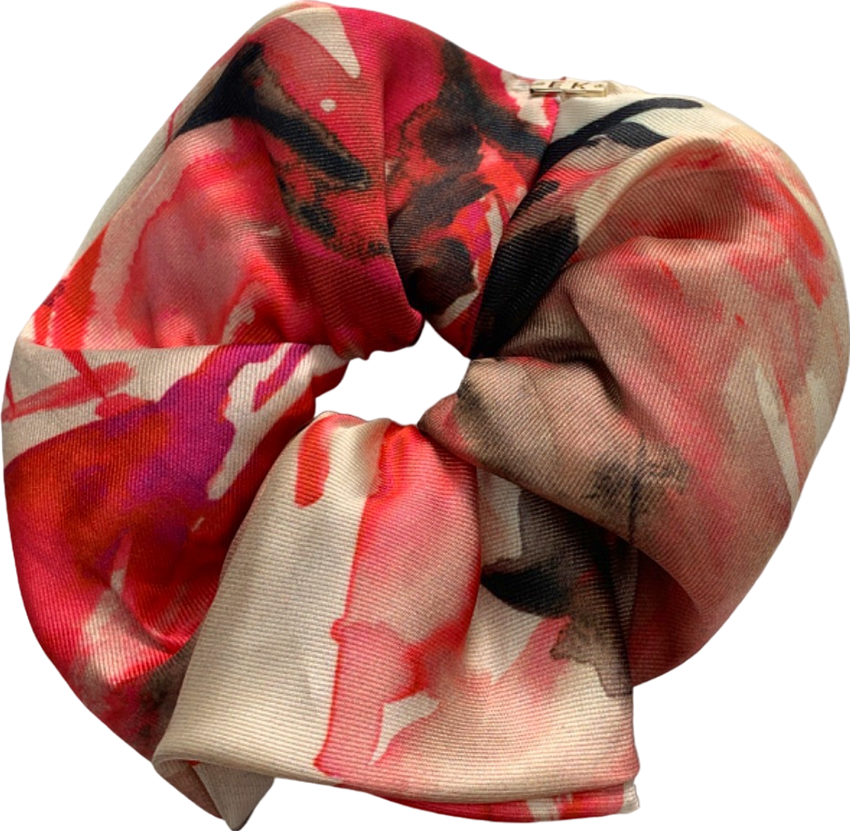 Emilio Pucci Multicoloured Floral Print Silk Scrunchie