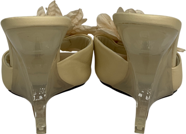 ASOS Cream Tilly Mule Wedge With Corsage Trim In Buttermilk UK 7 EU 40 👠