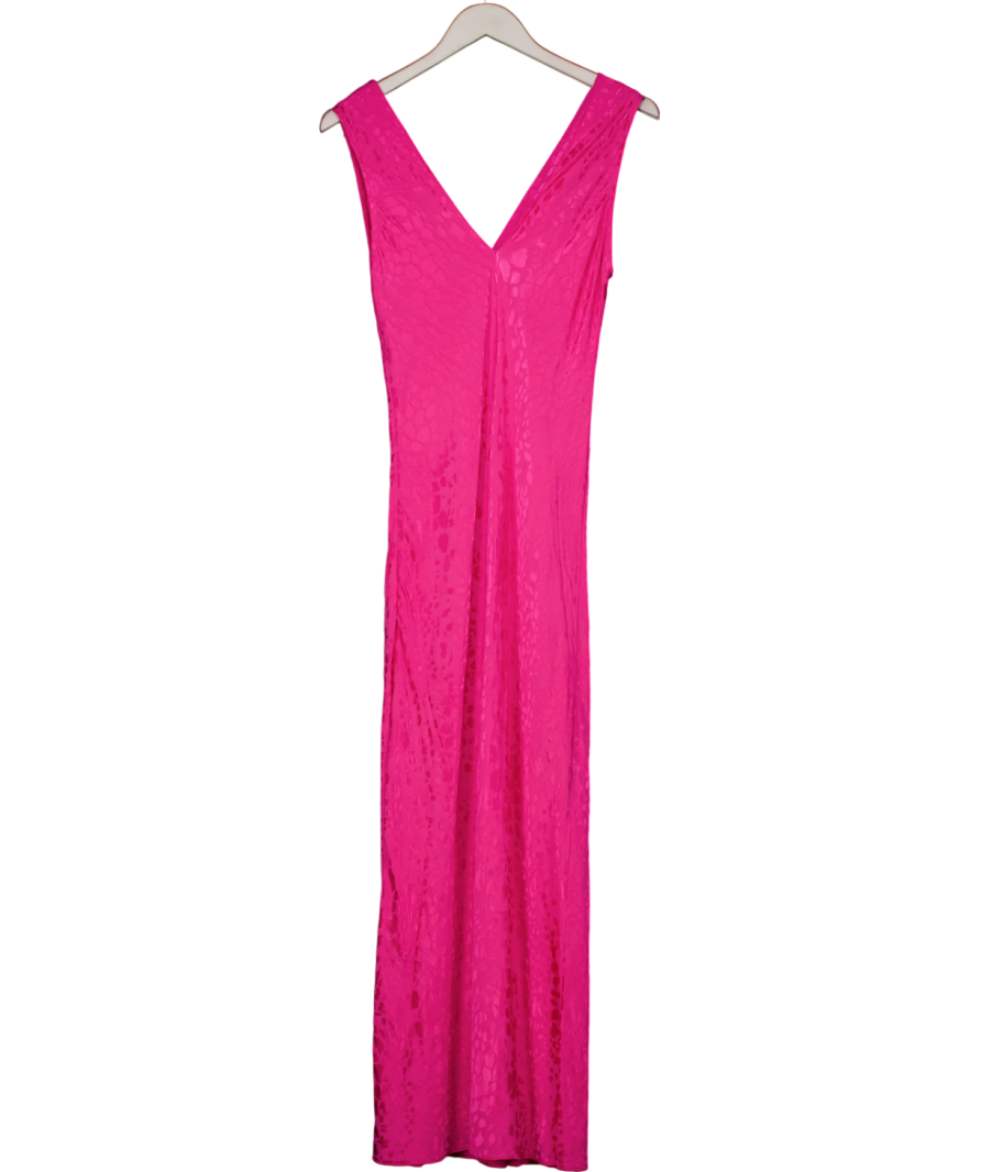 omnes Iris Maxi Dress In Cerise Pink UK 10