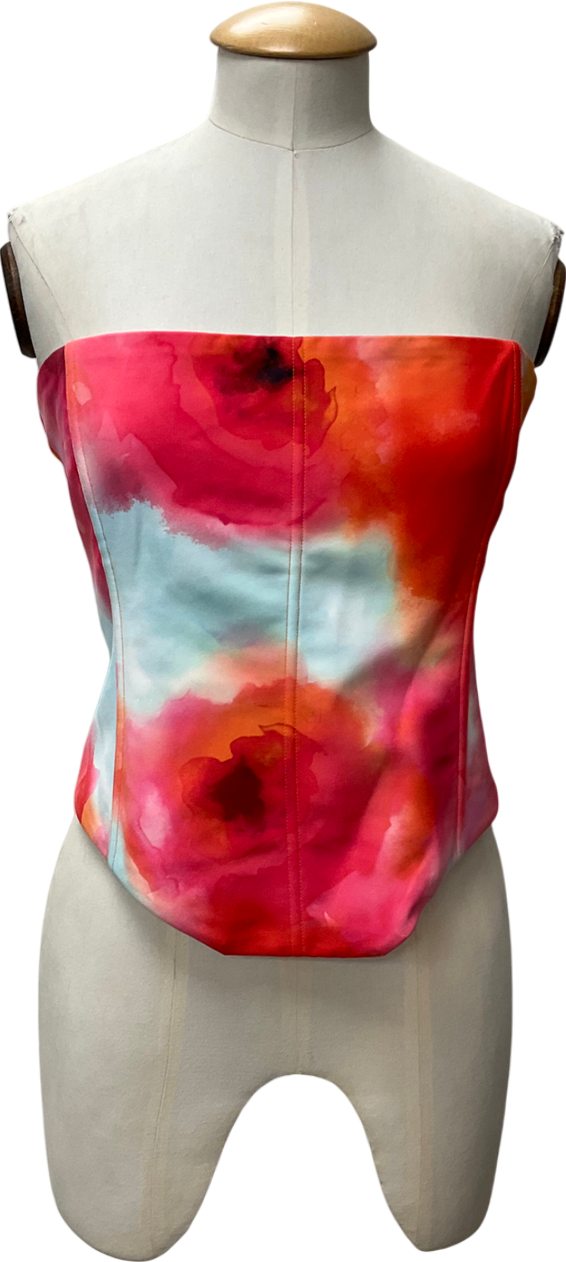 White Fox Multicoloured Let It Go Strapless Bustier Summer Burst UK XL