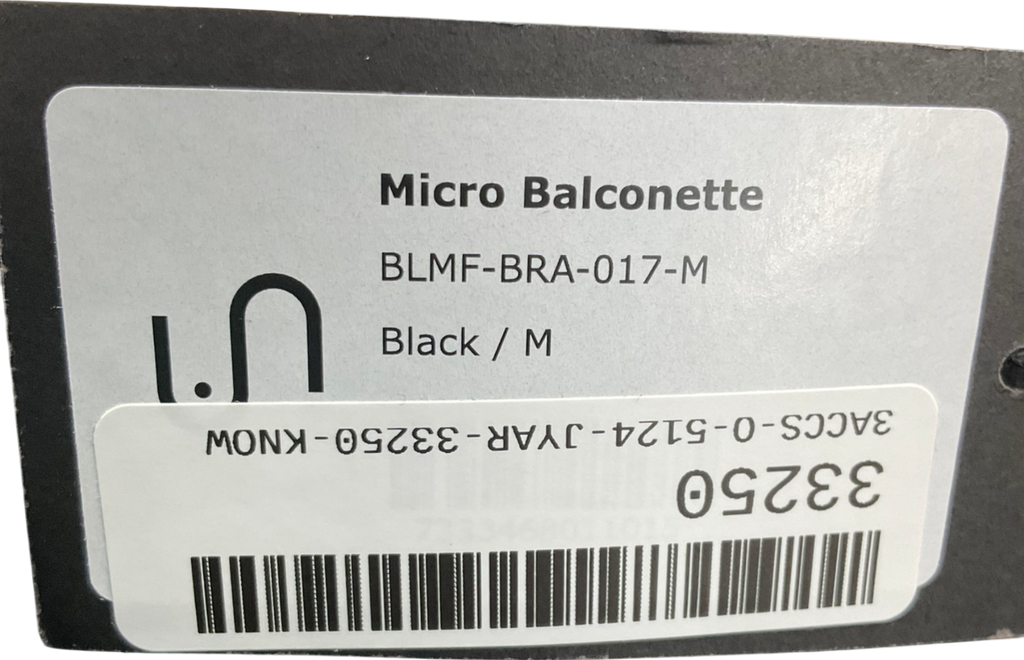 Understatement Black Micro Balconette Bra UK M