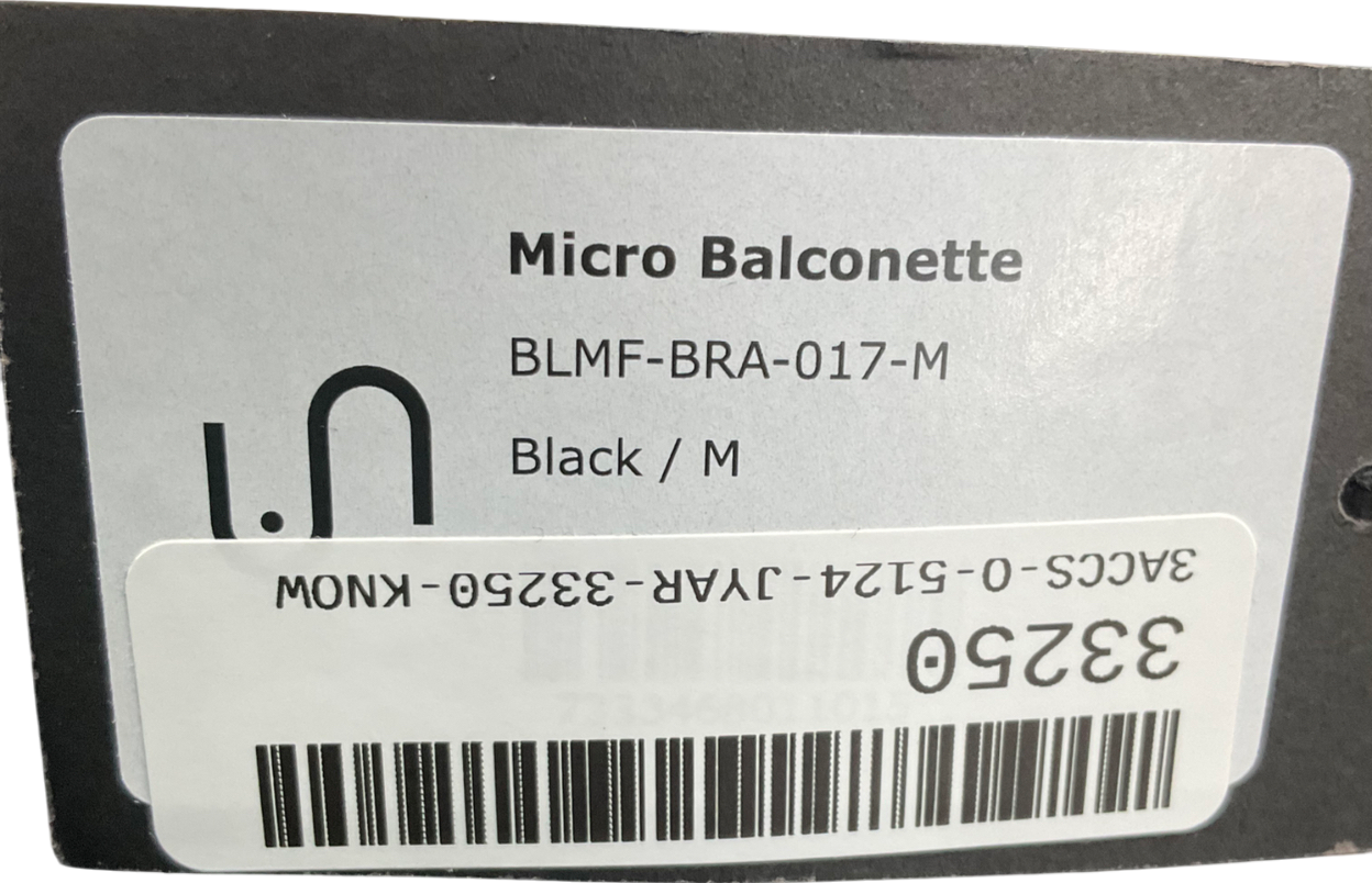 Understatement Black Micro Balconette Bra UK M