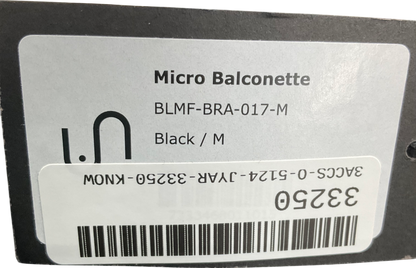 Understatement Black Micro Balconette Bra UK M