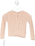 Bonpoint Pink Cashmere Diamante Button Detail Cardigan 6 Years