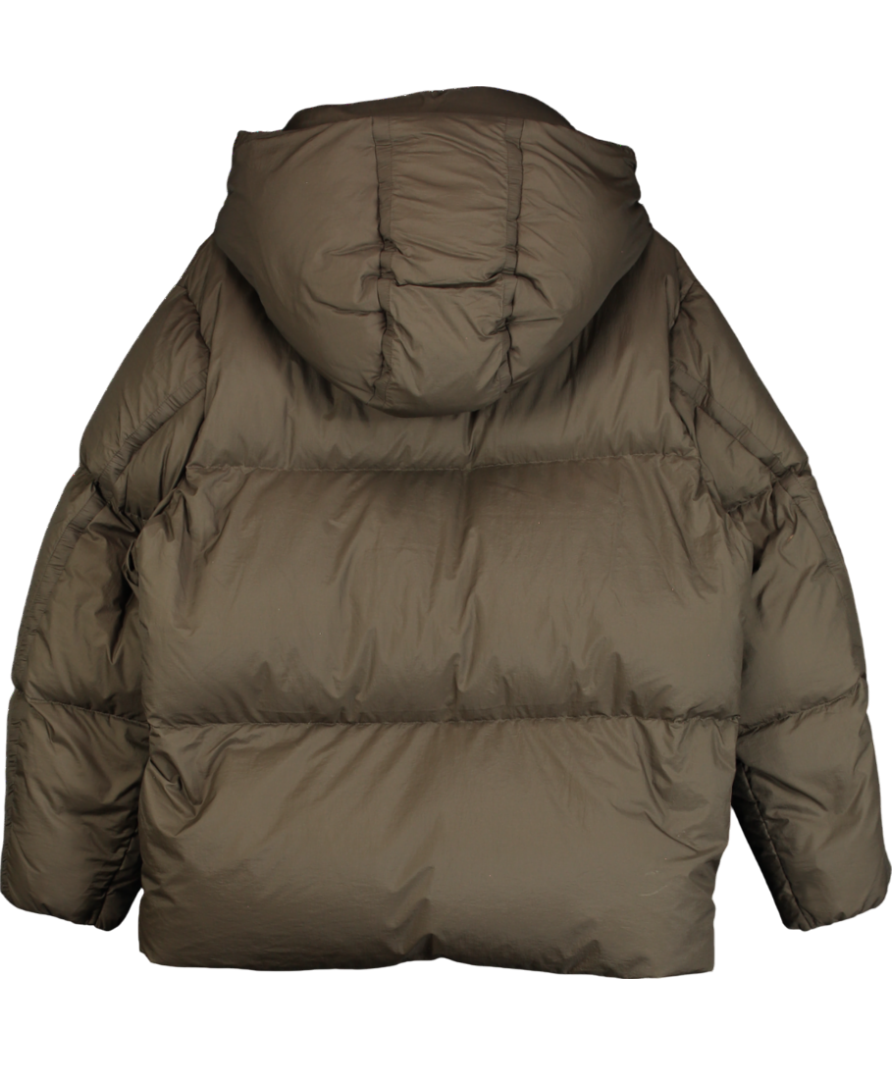 H&M Green Oversized Down Feather Puffer Coat UK XS