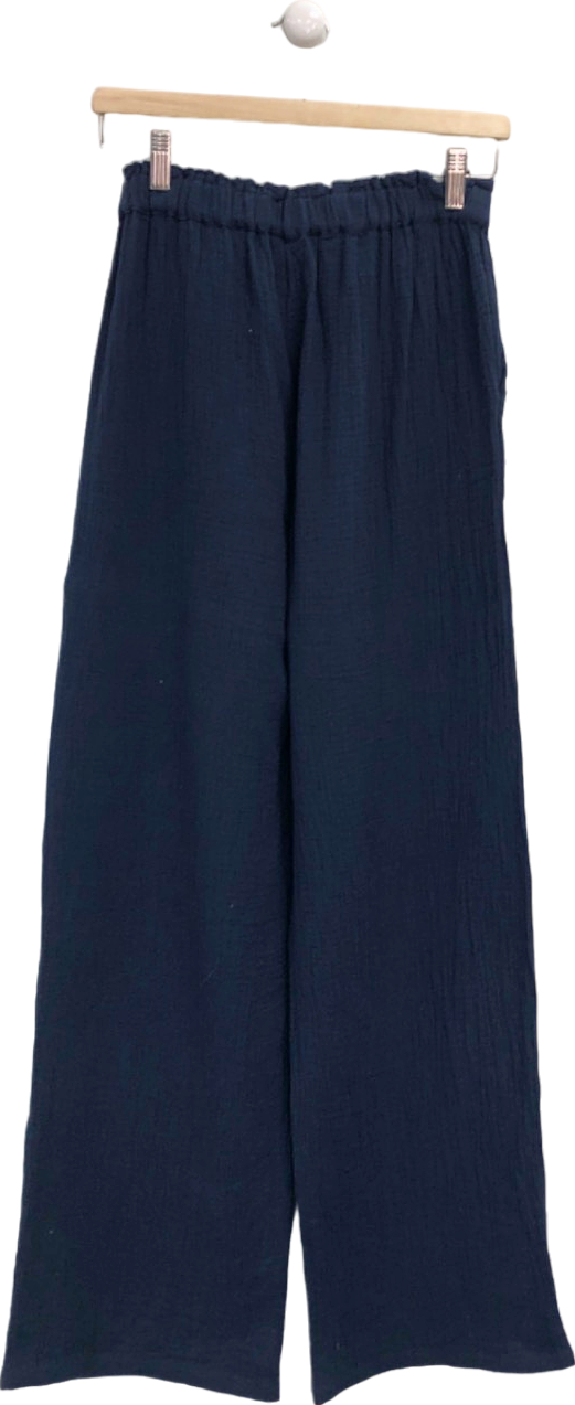 River Island Navy Relaxed Trousers UK 6