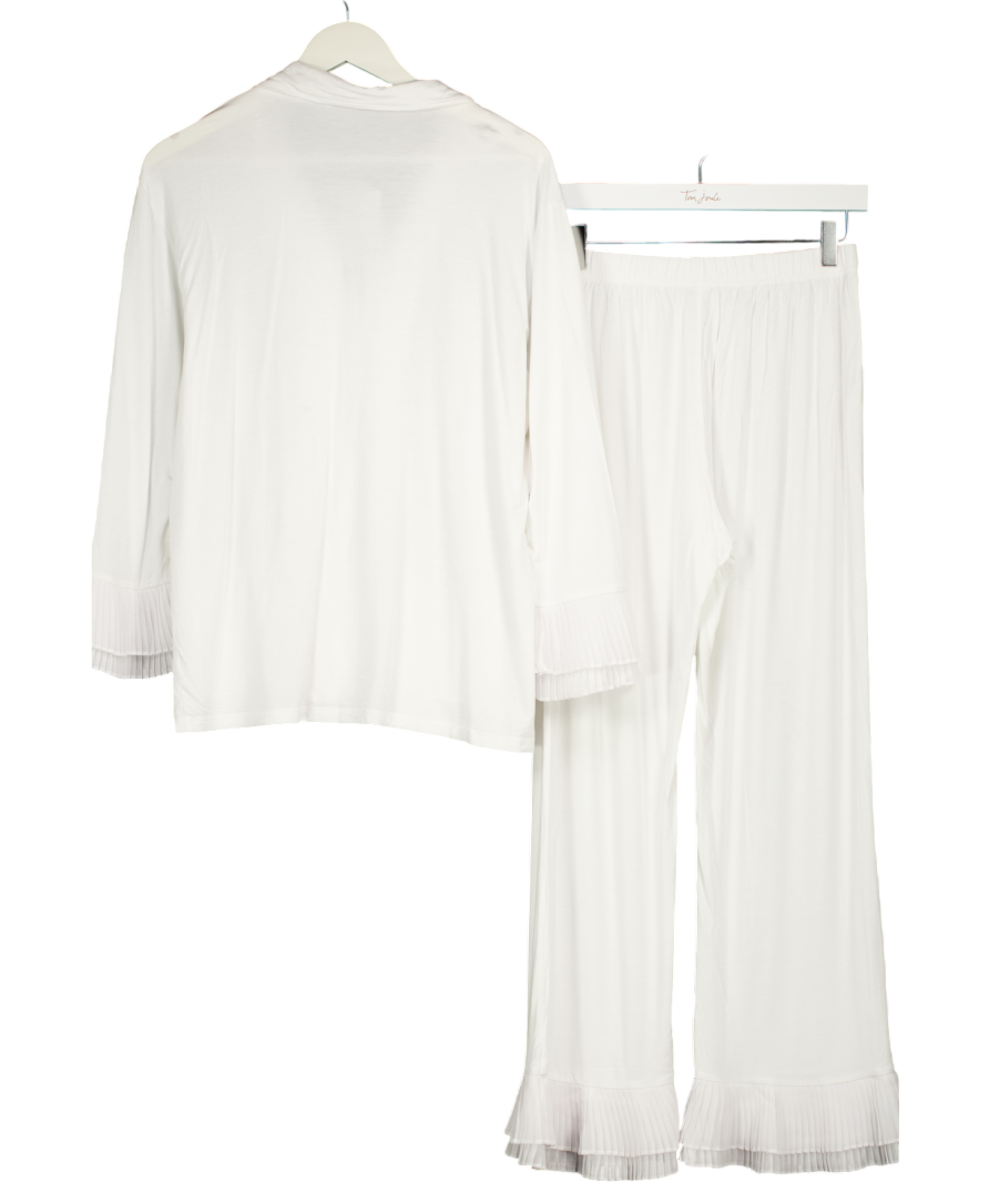 By Edit Studio The Duchess White Frill Pyjamas UK S