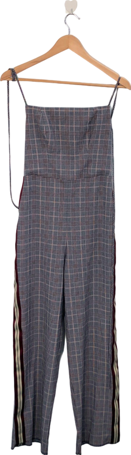 Topshop Plaid Jumpsuit UK 6
