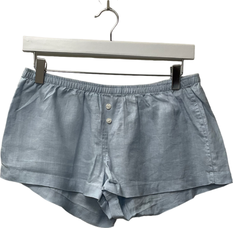 Brandy Melville Blue Linen Pyjamas Shorts one size