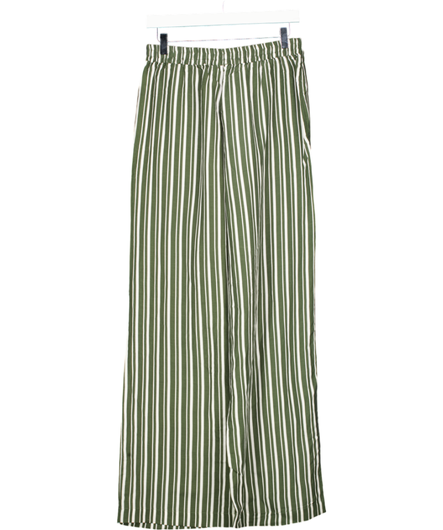 From Future Green Wide Leg Striped Trousers UK 12