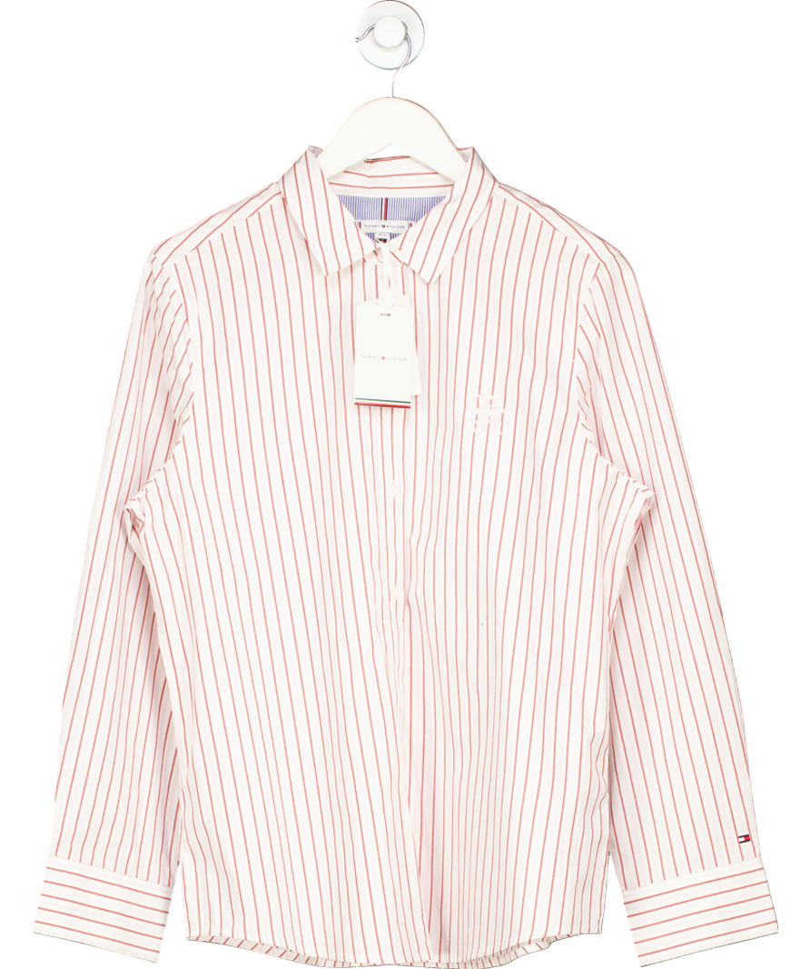 Tommy Hilfiger Red Striped Regular Fit Shirt UK 14