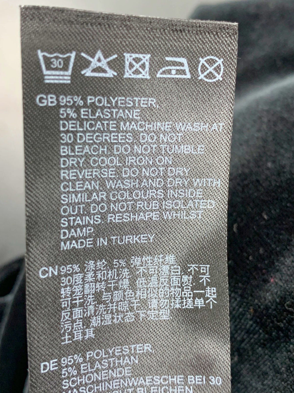 Reiss Black Mia-Drape Detail Velvet Top UK S