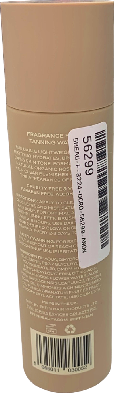 EFFN Fragrance Free Tanning Water Medium to Dark 100ml
