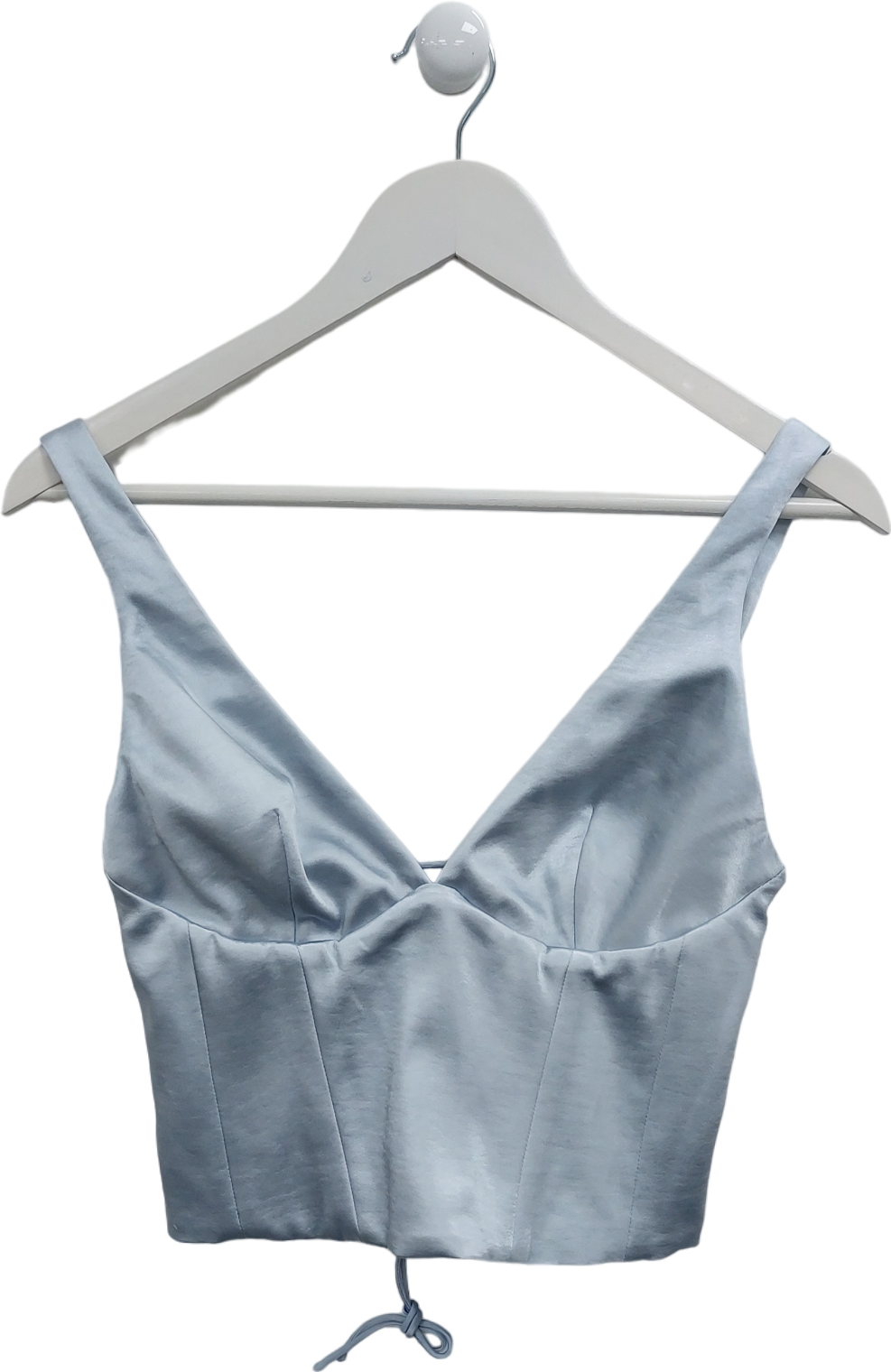 Oh Polly Blue Xaria Lace-up Corset Top UK 8
