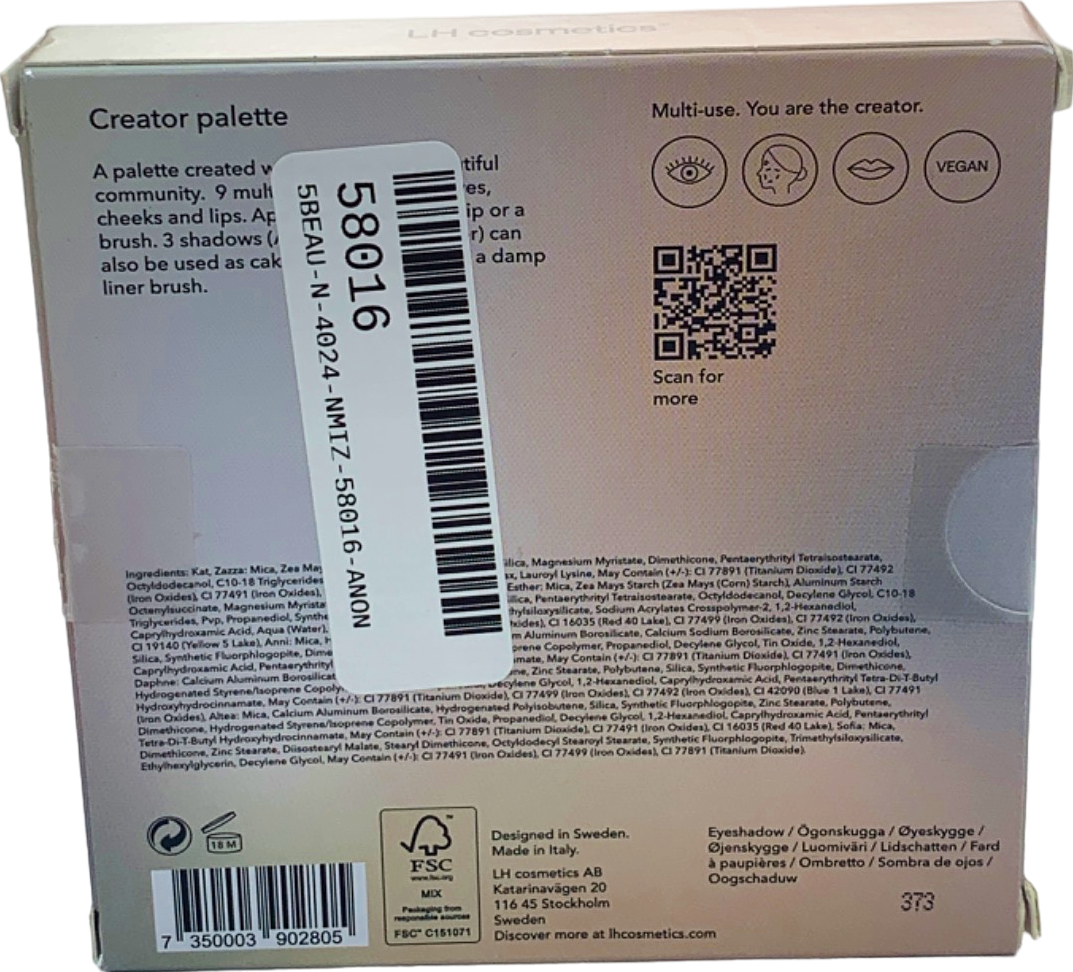 LH cosmetics Creator Palette