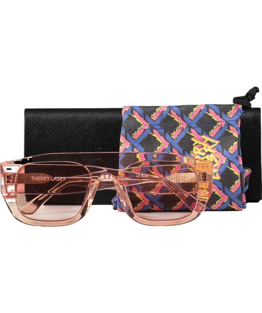 Thierry Lasry Pink Monarchy Translucent Sunglasses With Original Hard Case One Size