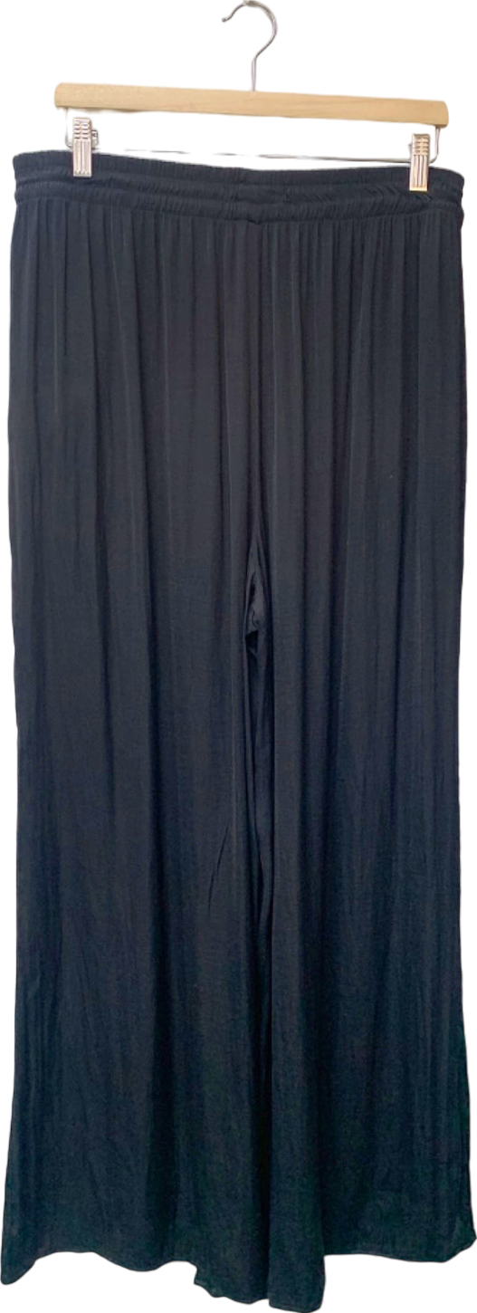 Zara Black Wide Leg Trousers UK XXL