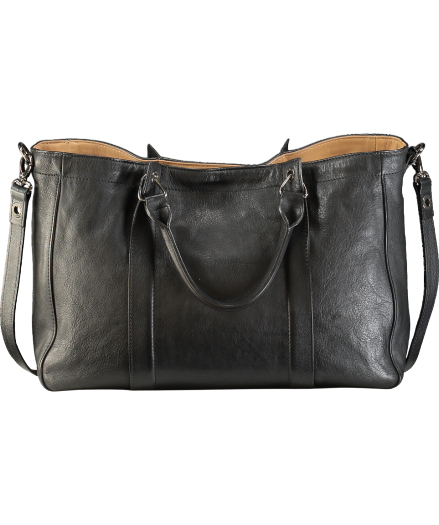 LONGCHAMP Black leather large 3d Tote bag with shoulder strap