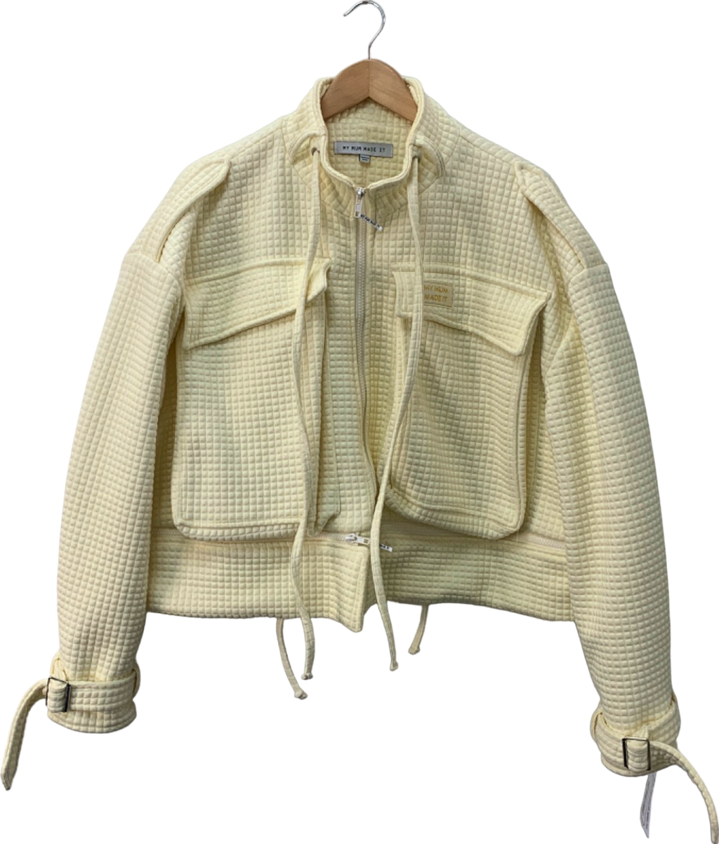 My Mum Made It Cream Quilted Jacket S