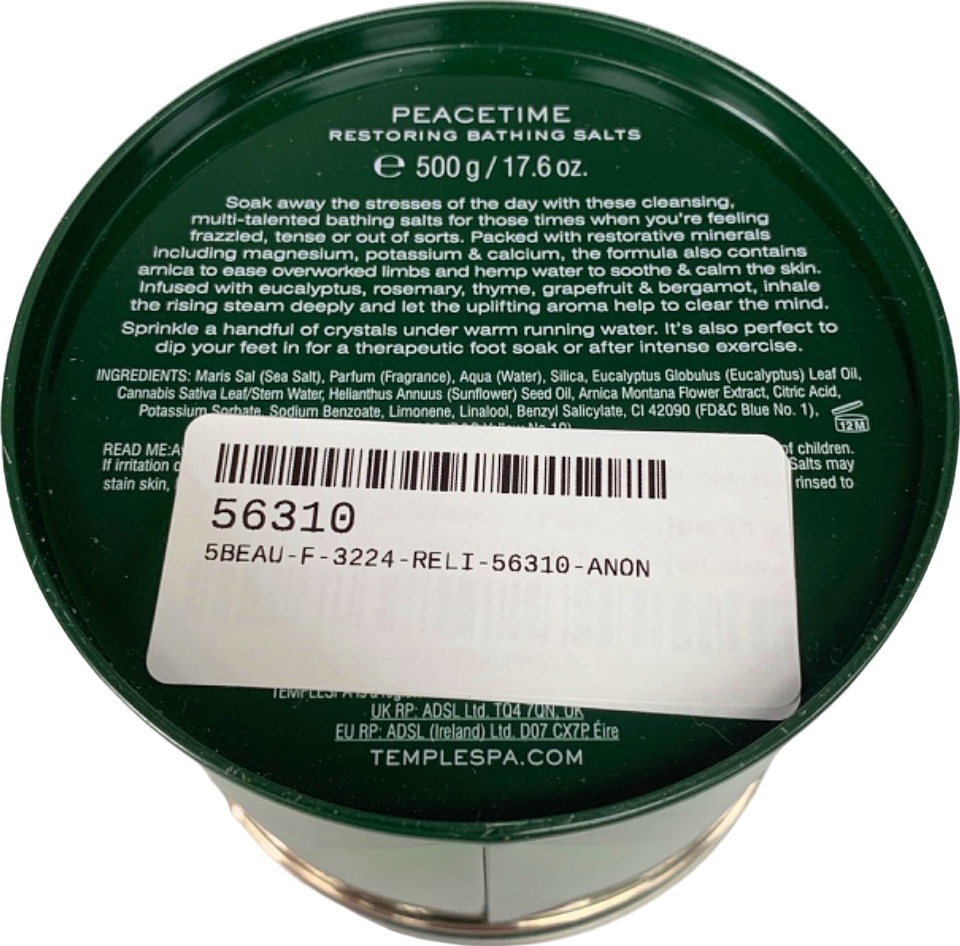 Temple Spa Peacetime Restoring Bathing Salts 500g