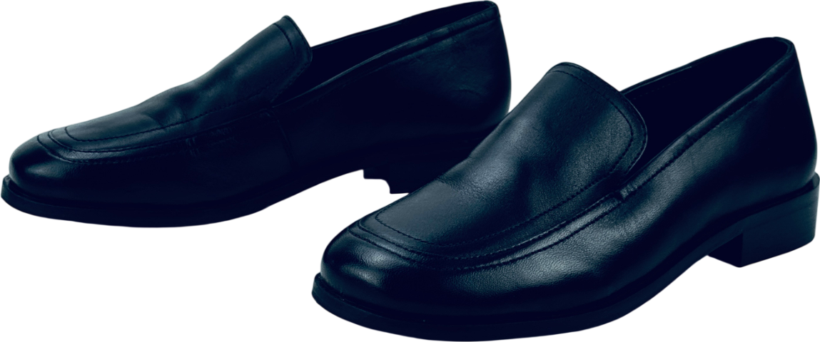 TOPSHOP Corrie Real Leather Flat Shoe Loafer In Black UK 5 EU 38 👠