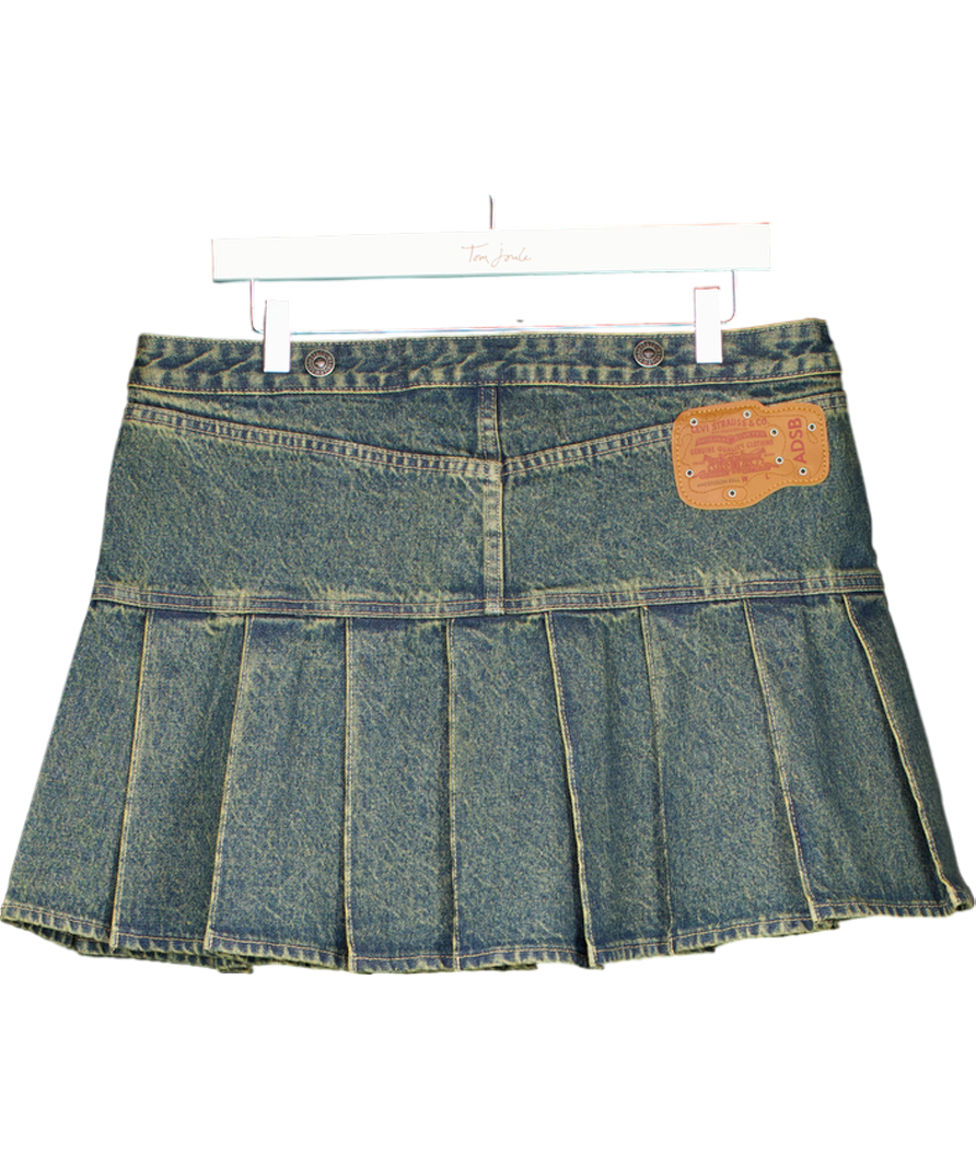 levis Blue Bell Pleated Skirt UK L