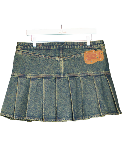 levis Blue Bell Pleated Skirt UK L