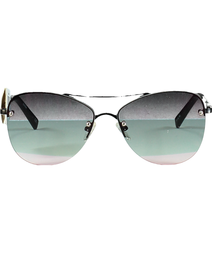 Le Specs Black Fortifeyed Mirrored Aviator Sunglasses One Size