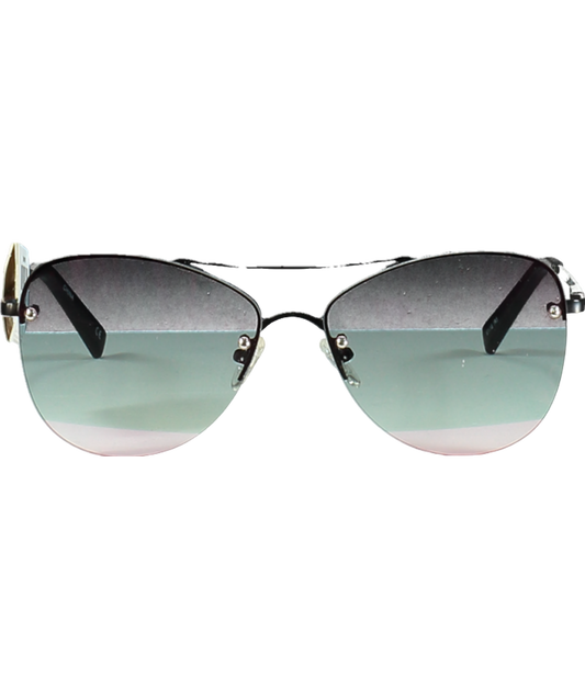 Le Specs Black Fortifeyed Mirrored Aviator Sunglasses One Size