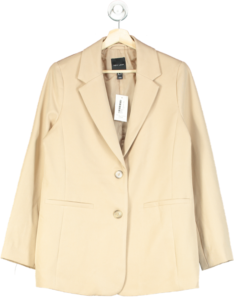 New Look Beige Single Breasted Blazer UK 12