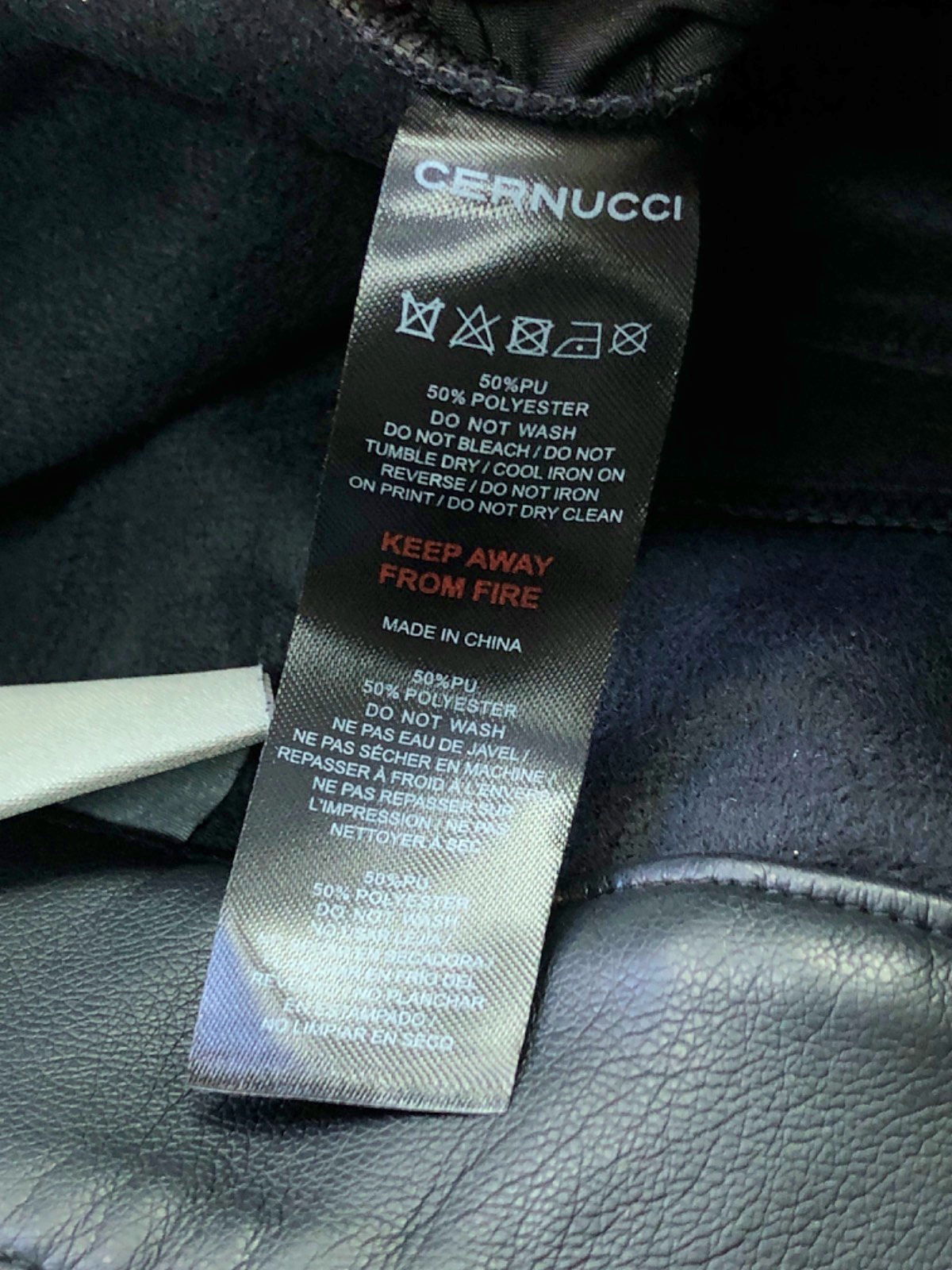 Cernucci Black Cargo Trousers UK 10