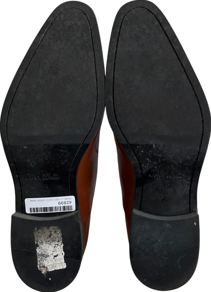 John White Brown Guildhall Tan Oxford Shoes UK 8 EU 42 👞
