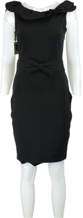 Red Valentino Black Sleeveless Bow Detail Dress UK M