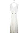 New Fantasy White Cut Out Waist Maxi Dress UK M/L