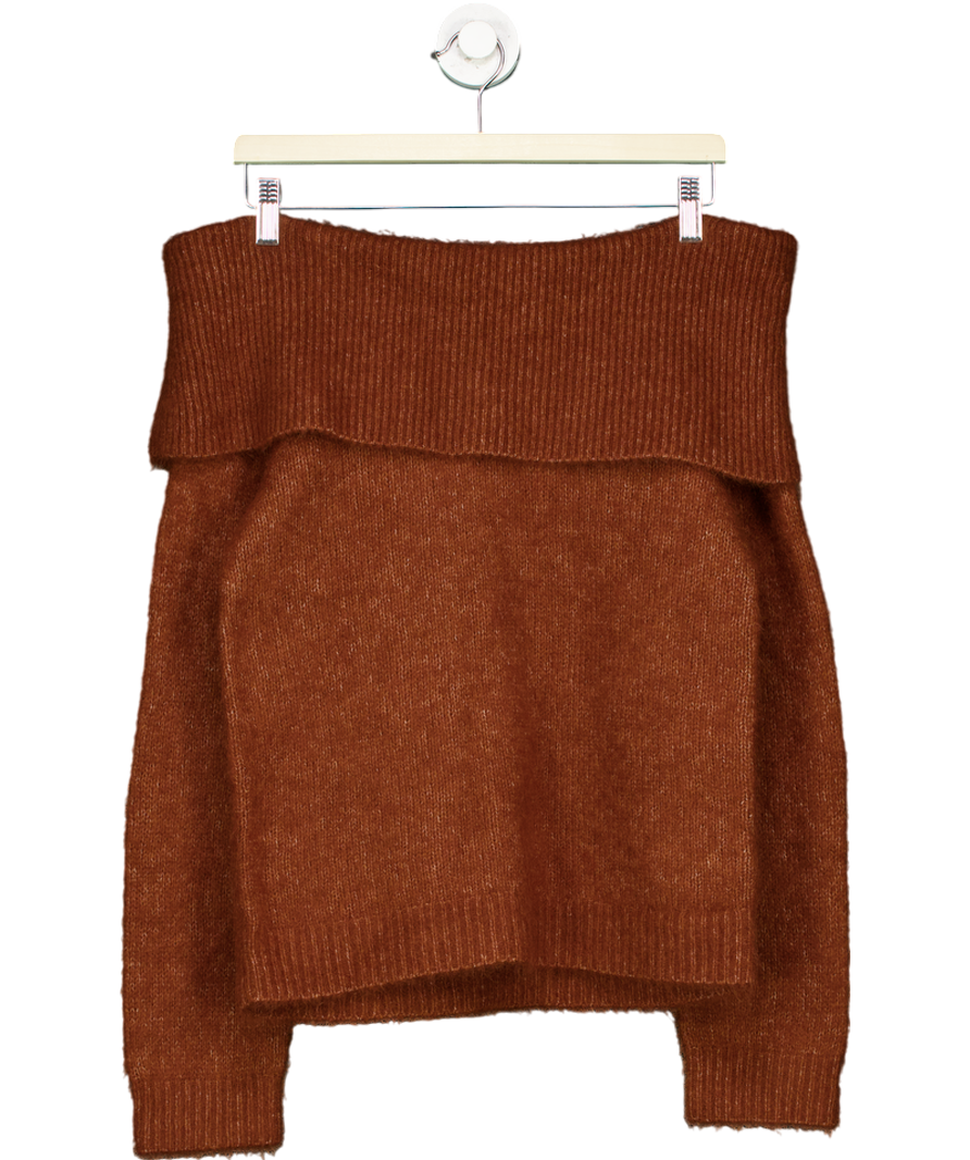 Sezane Brown Aurore Wool/Mohair Blend Jumper UK M