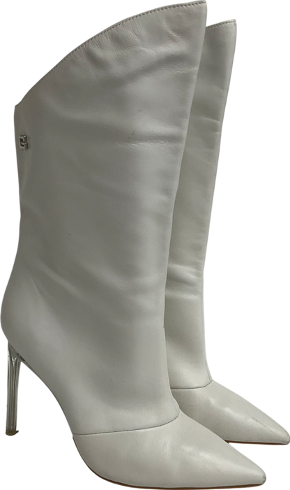 Guess White Knee High Boots UK 4