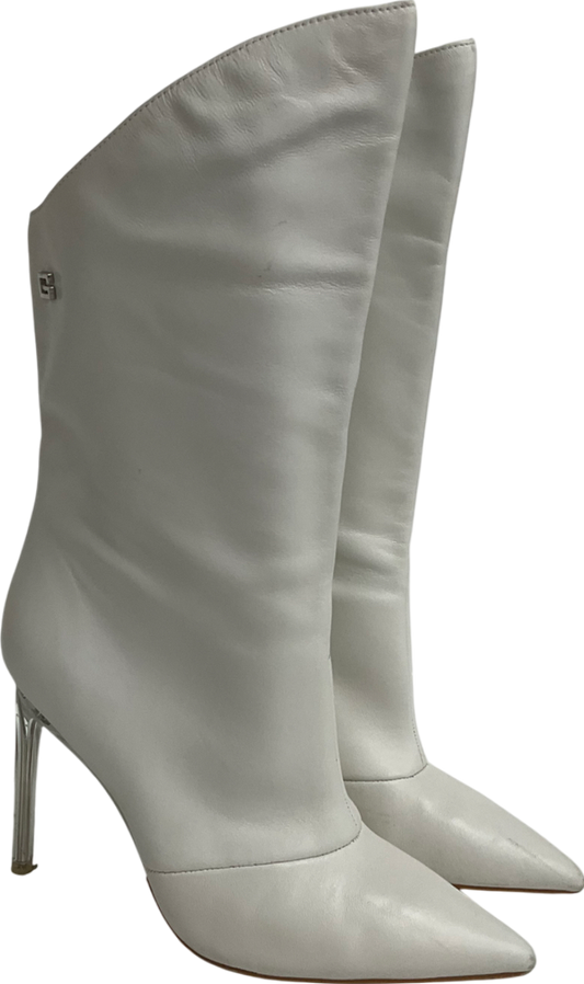 Guess White Knee High Boots UK 4