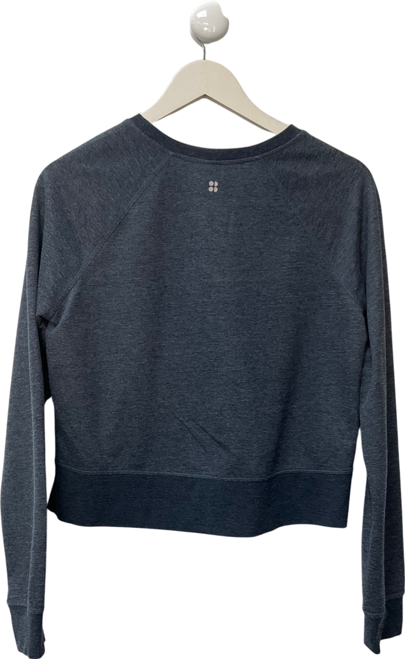 Sweaty Betty Blue After Class Crop Sweatshirt UK M