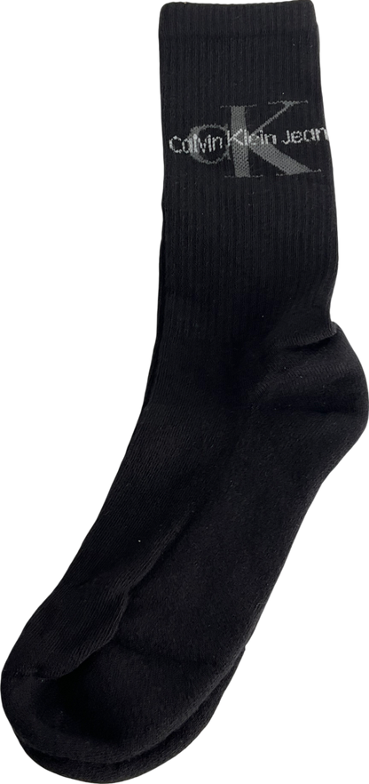 Calvin Klein Black Ribbed Socks Onesize