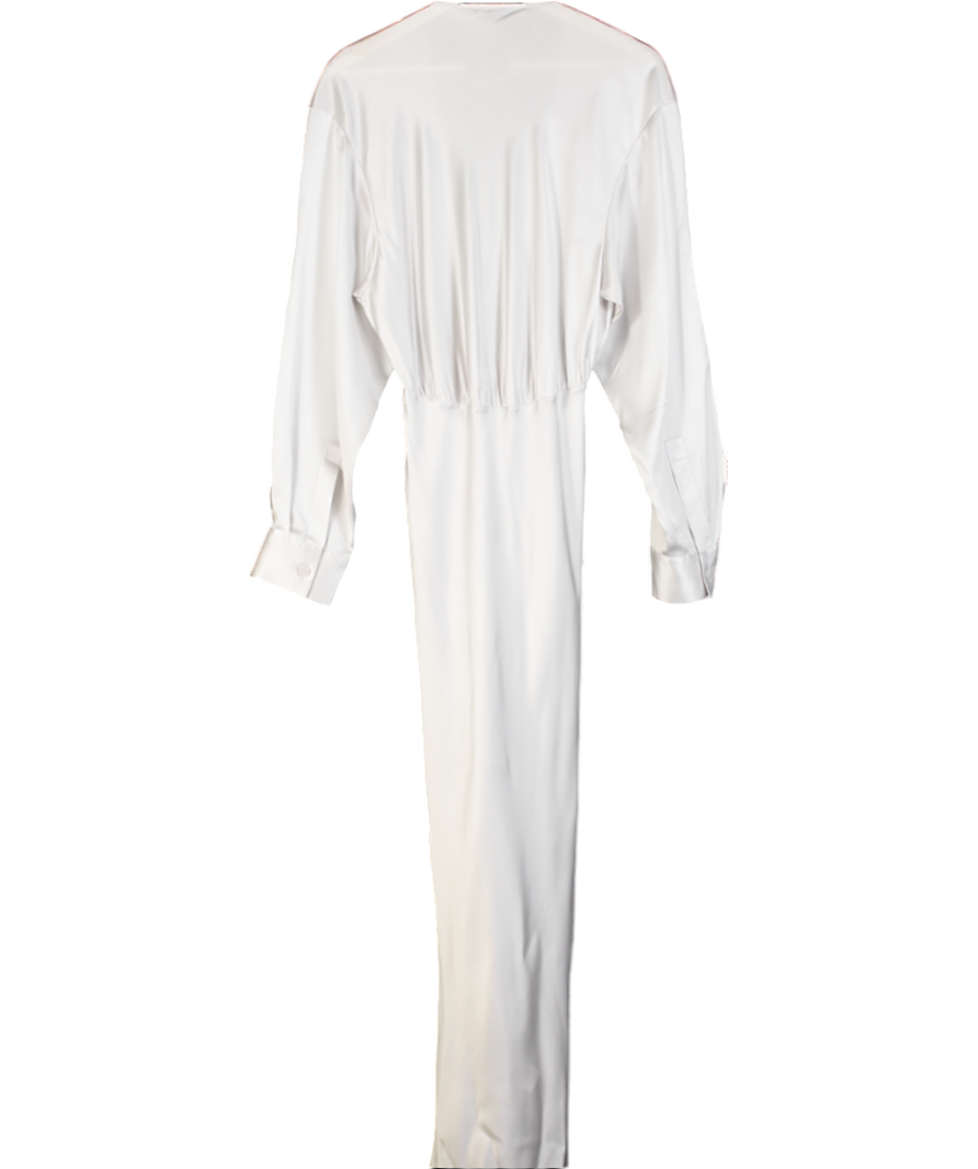 Christopher Esber Triquetra Cutout Silk-satin Maxi Dress In Grey UK 10