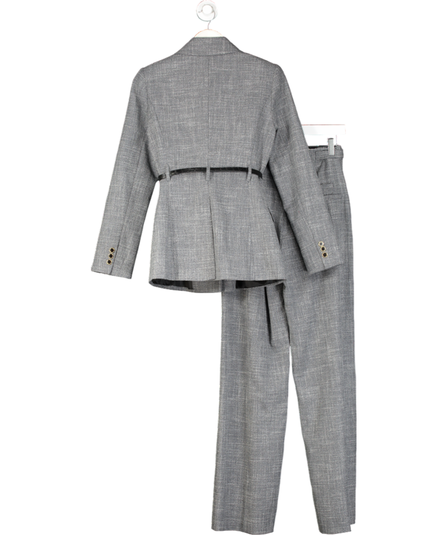 Karen Millen Black Tailored Suit With Belt UK 6