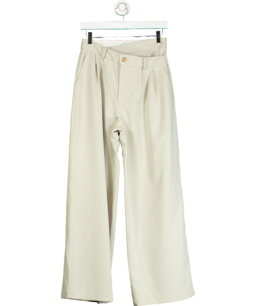 Sunder Market Beige Tilted Waist Detail Trouser UK M