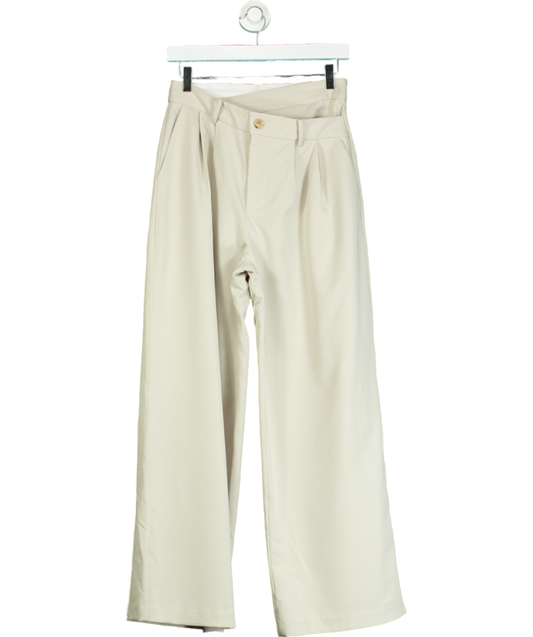 Sunder Market Beige Tilted Waist Detail Trouser UK M