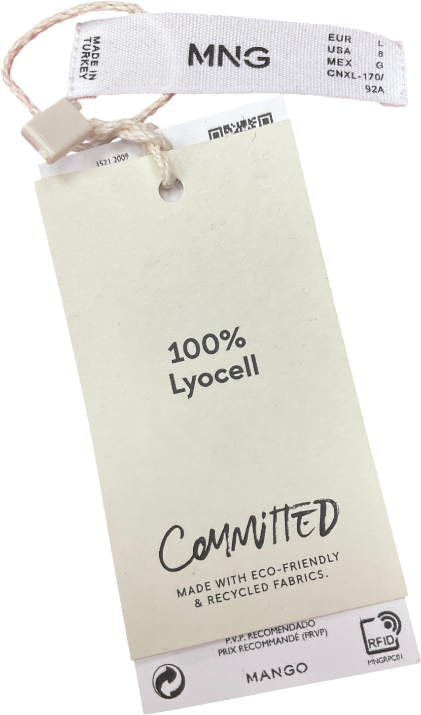 MANGO Pink Cross Over Cropped Blouse UK L