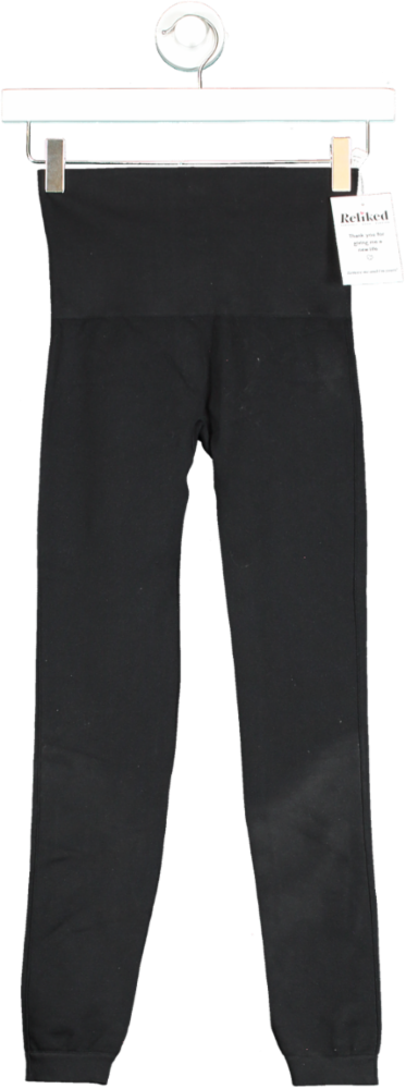 Spanx Black High-Waisted Leggings UK S