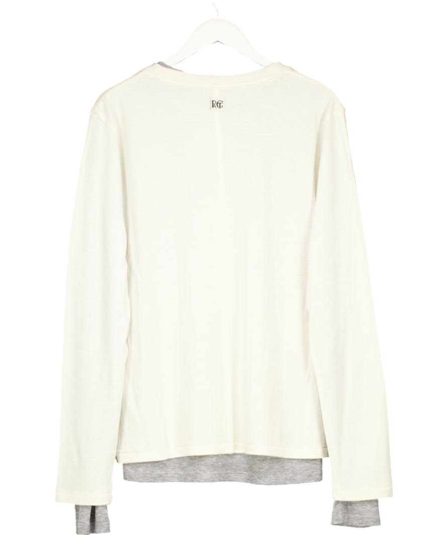 Recto Cream Nova Layered T-shirt UK M