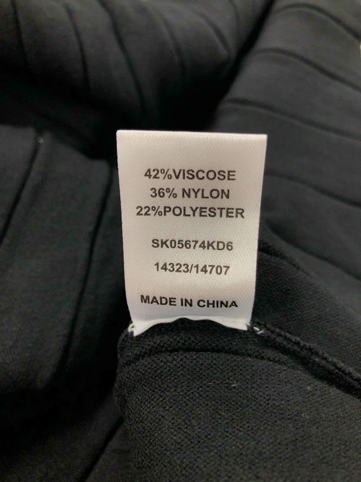 Meshki Black Ribbed Midi Skirt S