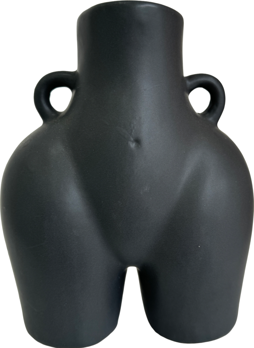 Black ‘love Handles’ 22cm Ceramic Vase